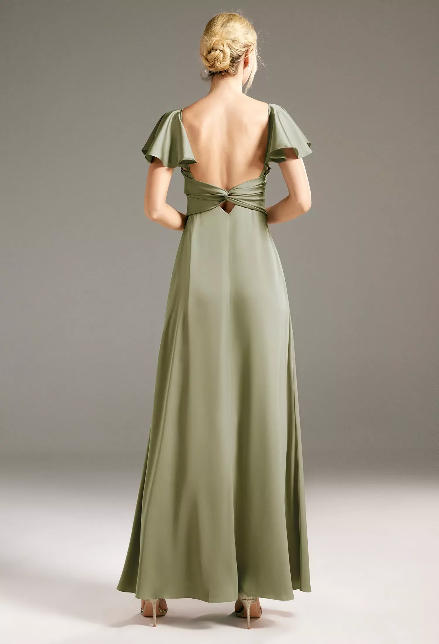 lotus bridesmaid dresses Lotus Spaghetti Strap Mermaid Wedding Dress 4