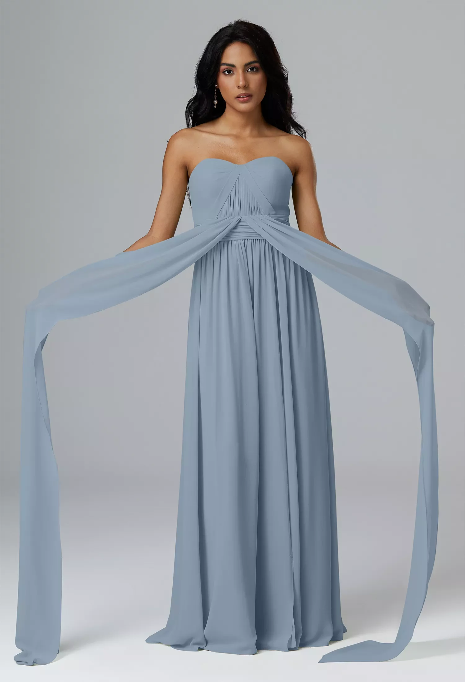 Light Dusty Blue Convertible Bridesmaid Dresses