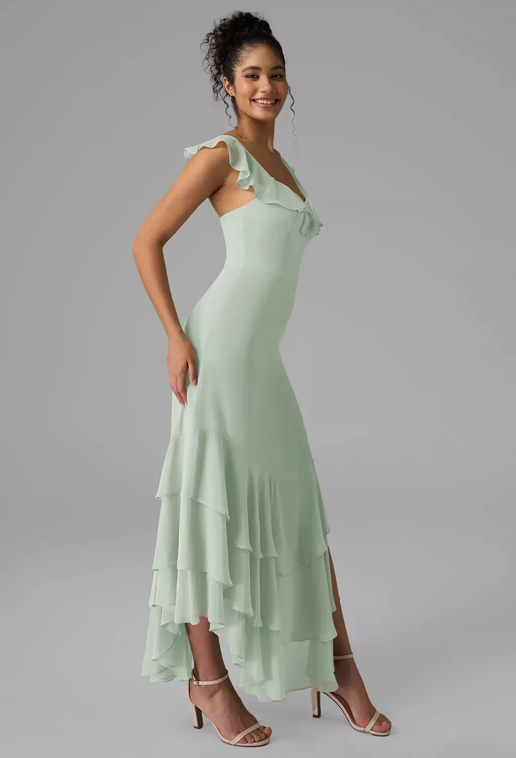 mint green knee length bridesmaid dresses Eternity - Grey Bridesmaid Dress