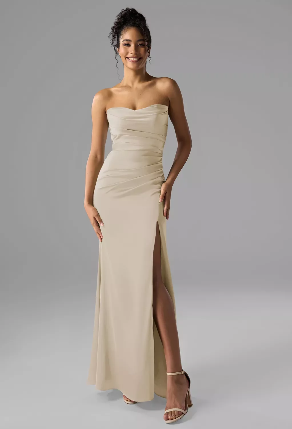 strapless sweetheart bridesmaid dress AW Terry Mermaid dress