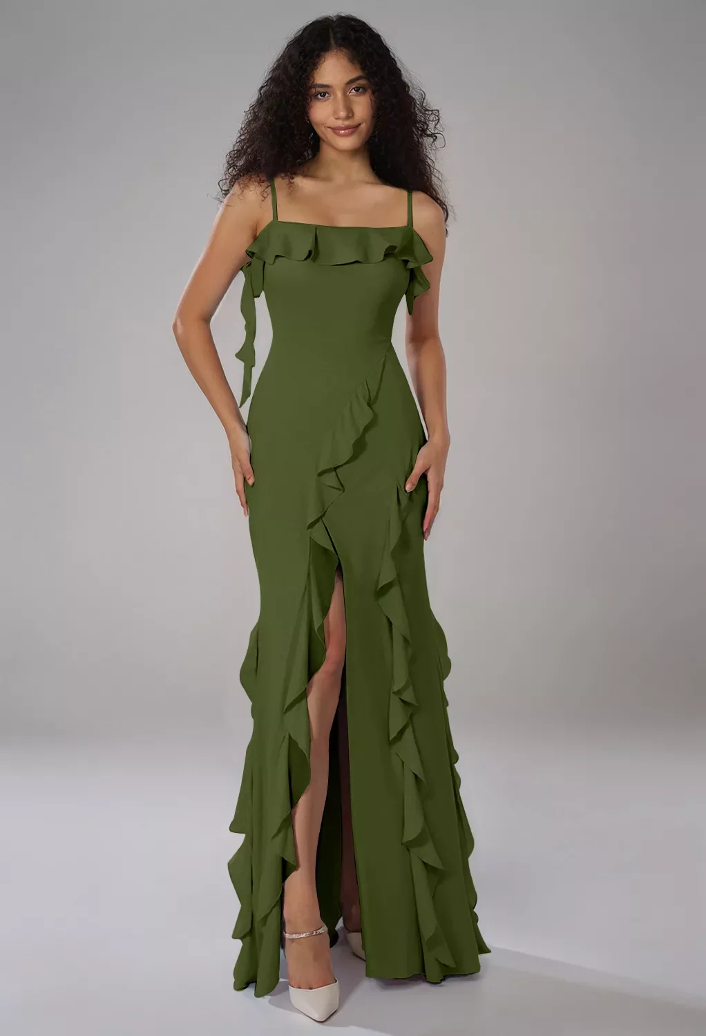 olive green dress australia AW Kaiden Dress