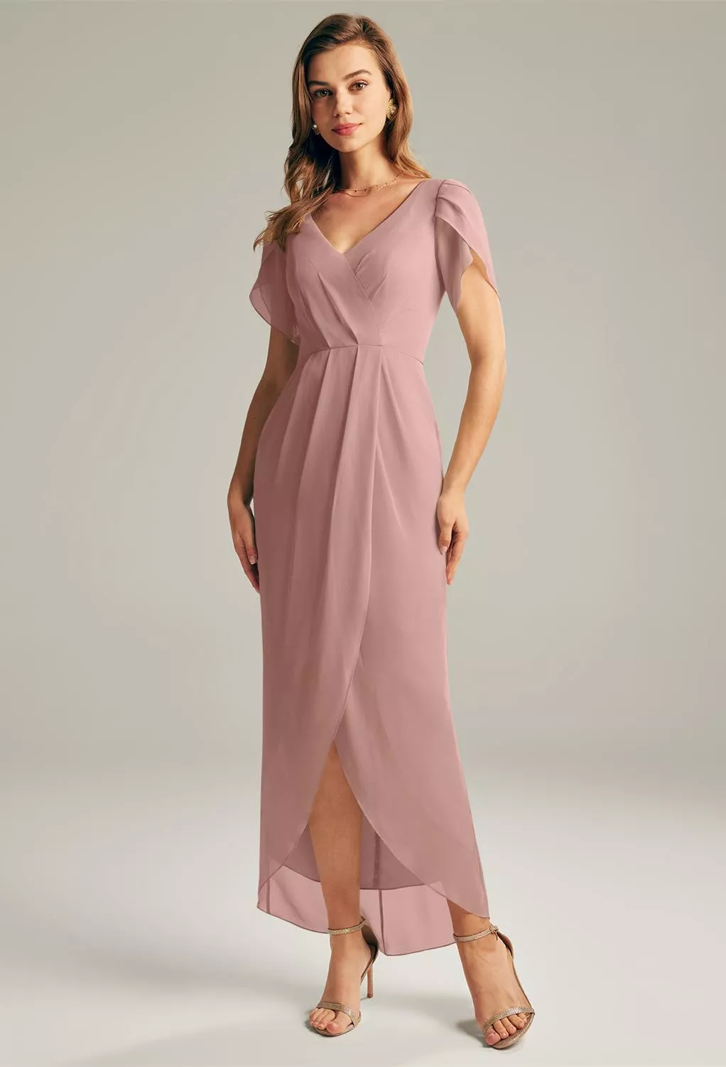 Dusty Rose Casual Wedding Guest Dresses | AW.Bridal Australia
