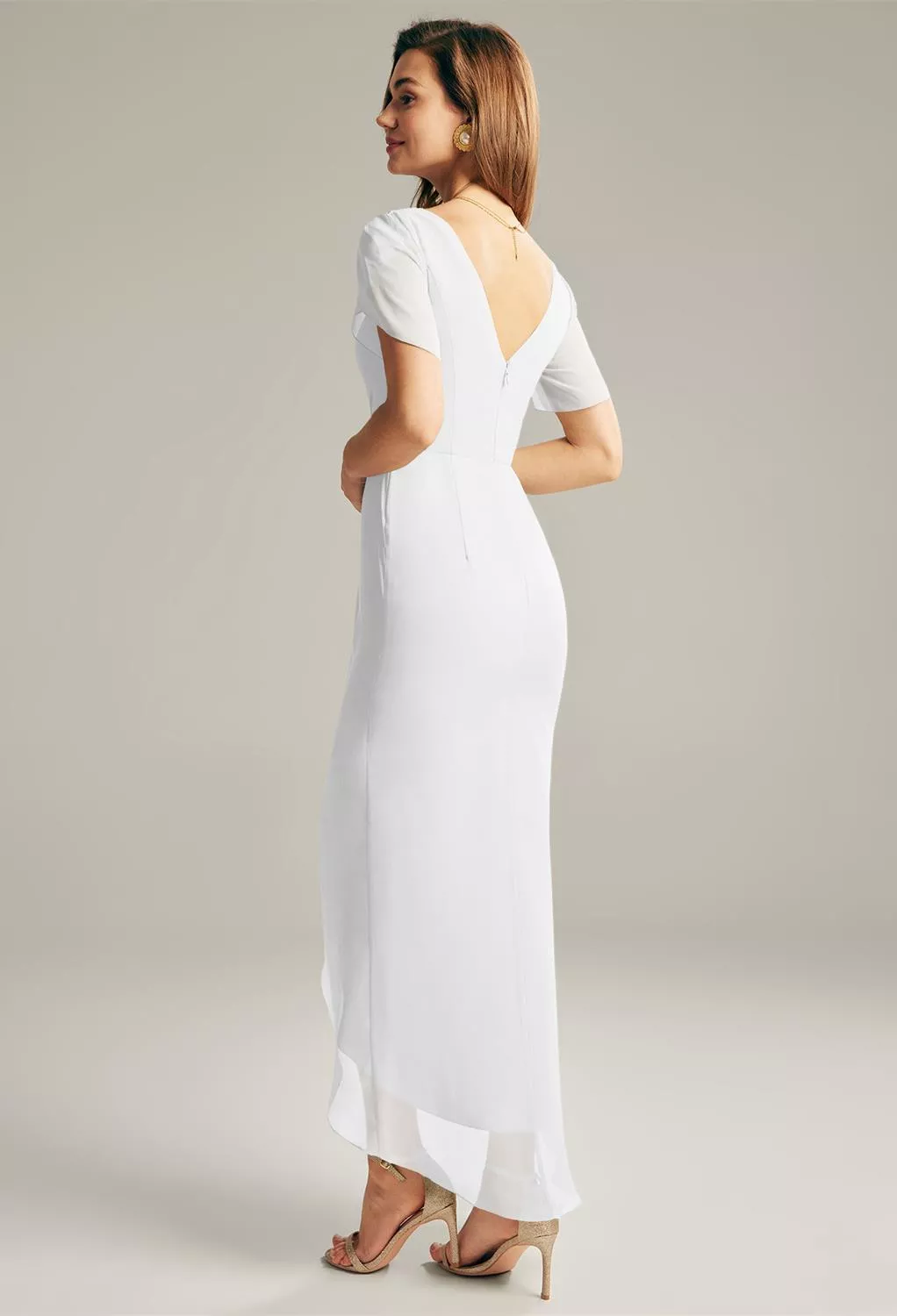 white graduation dresses australia ZAPAKASA Women White Graduation Dress Matte Satin A Line V Neck Sleeveless  Long Party Dress