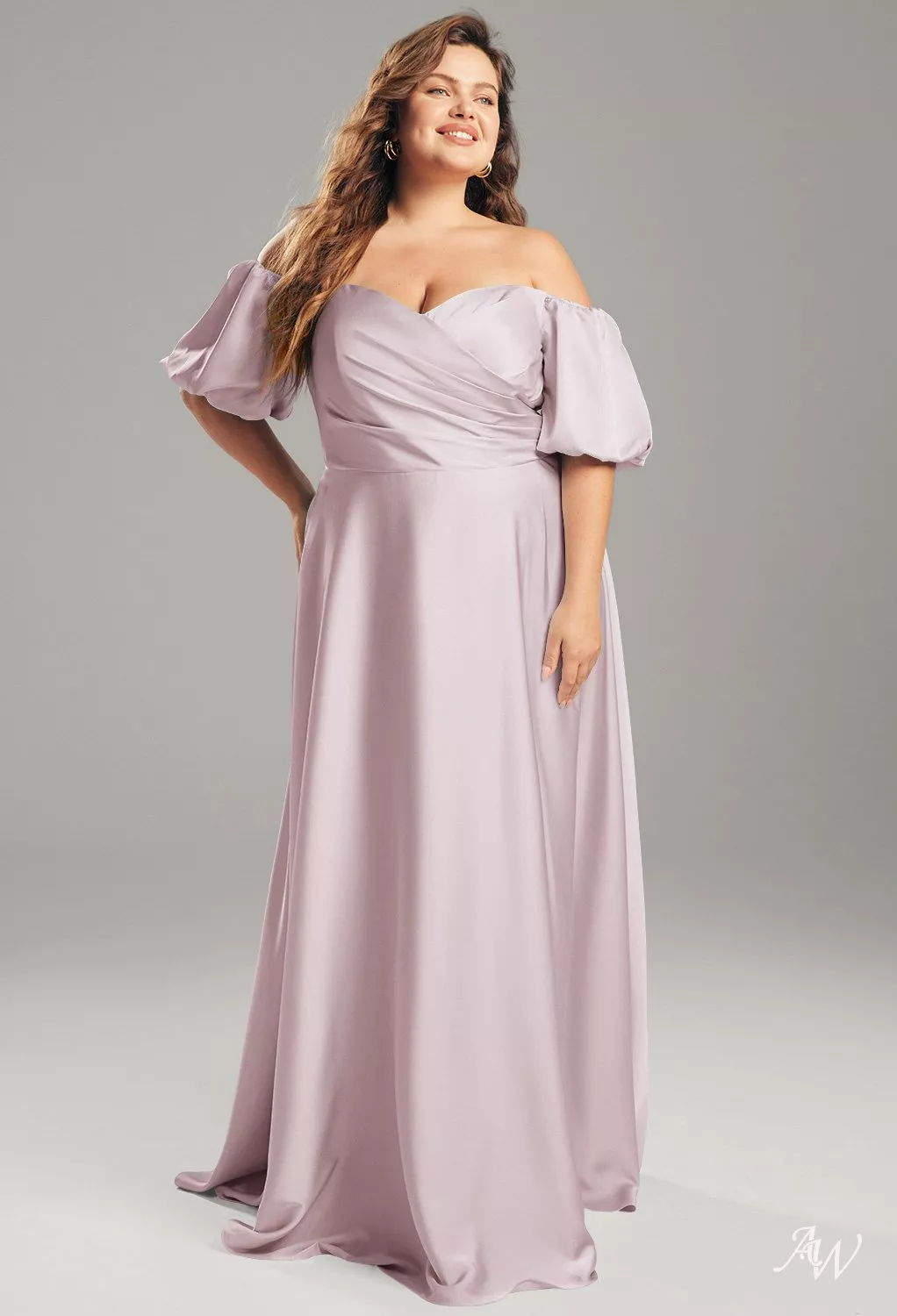 dusty rose convertible bridesmaid dresses AW Dey Satin Charmeuse Hips 92cm