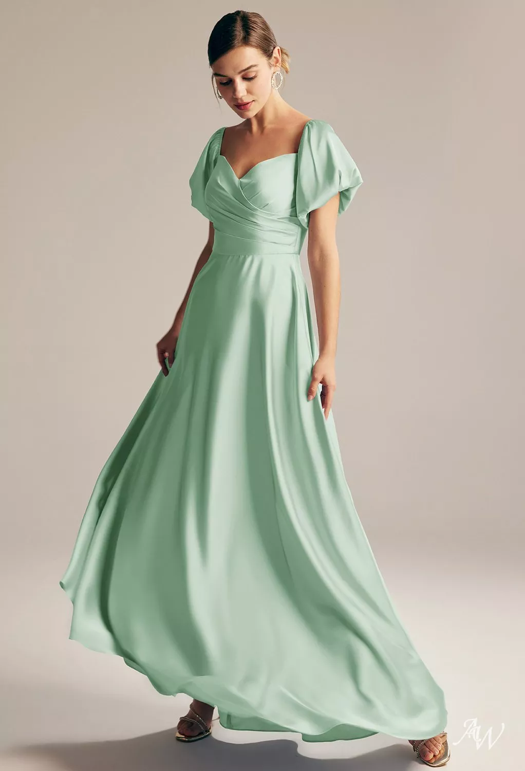 AW Dey Convertible Dress, Hunter Green Crystal Satin Satin Charmeuse  Stretch Satin Floor Length Sweetheart Neckline Bridesmaid Dresses |  AW.Bridal Australia
