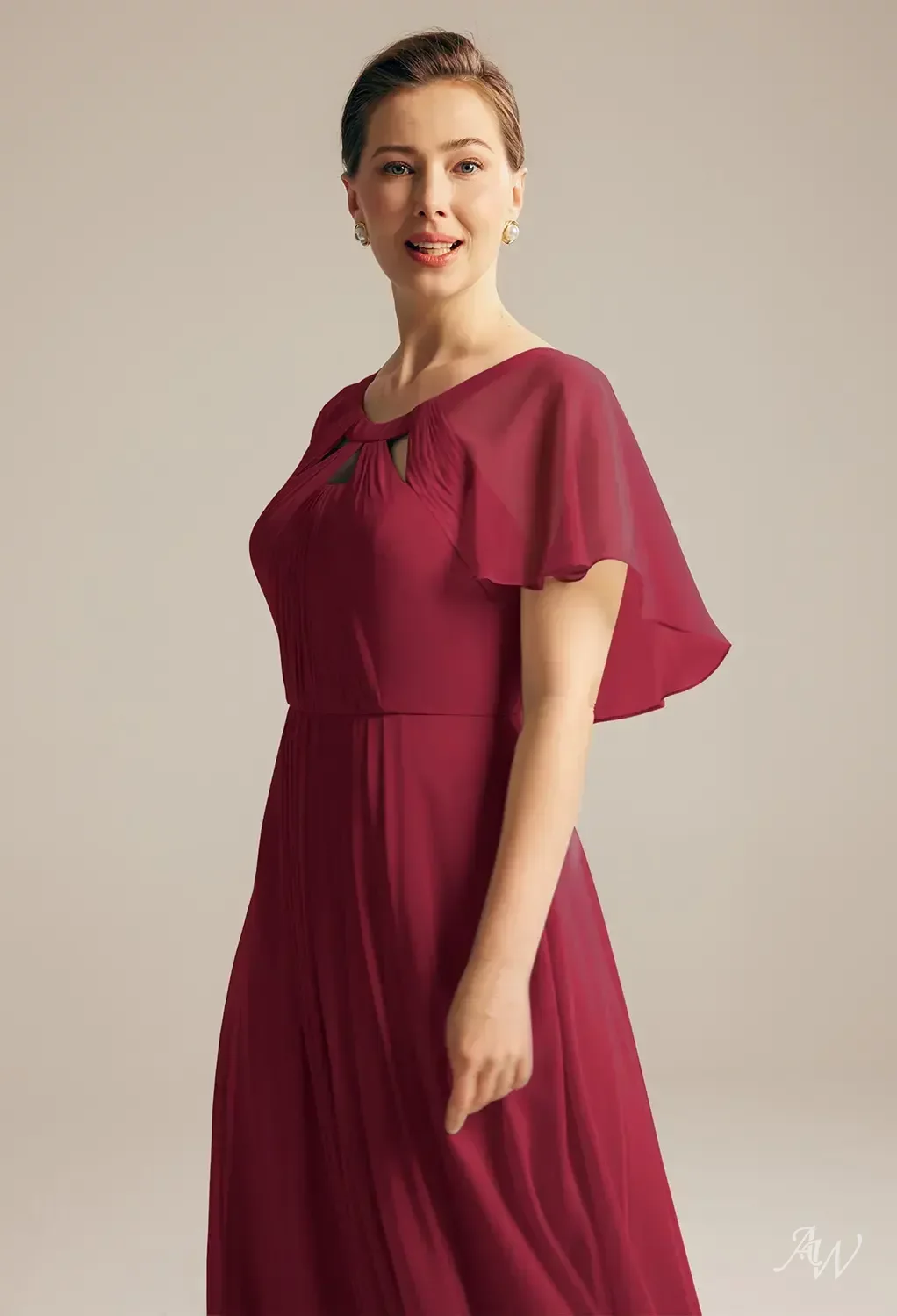 AW Kay Jester Red Mother of the Bride Dresses image4