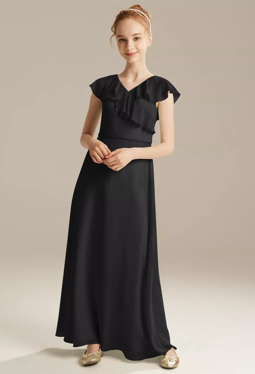 junior bridesmaid dresses australia Gorgeous Halter Chiffon Junior Bridesmaid Dress main image 0
