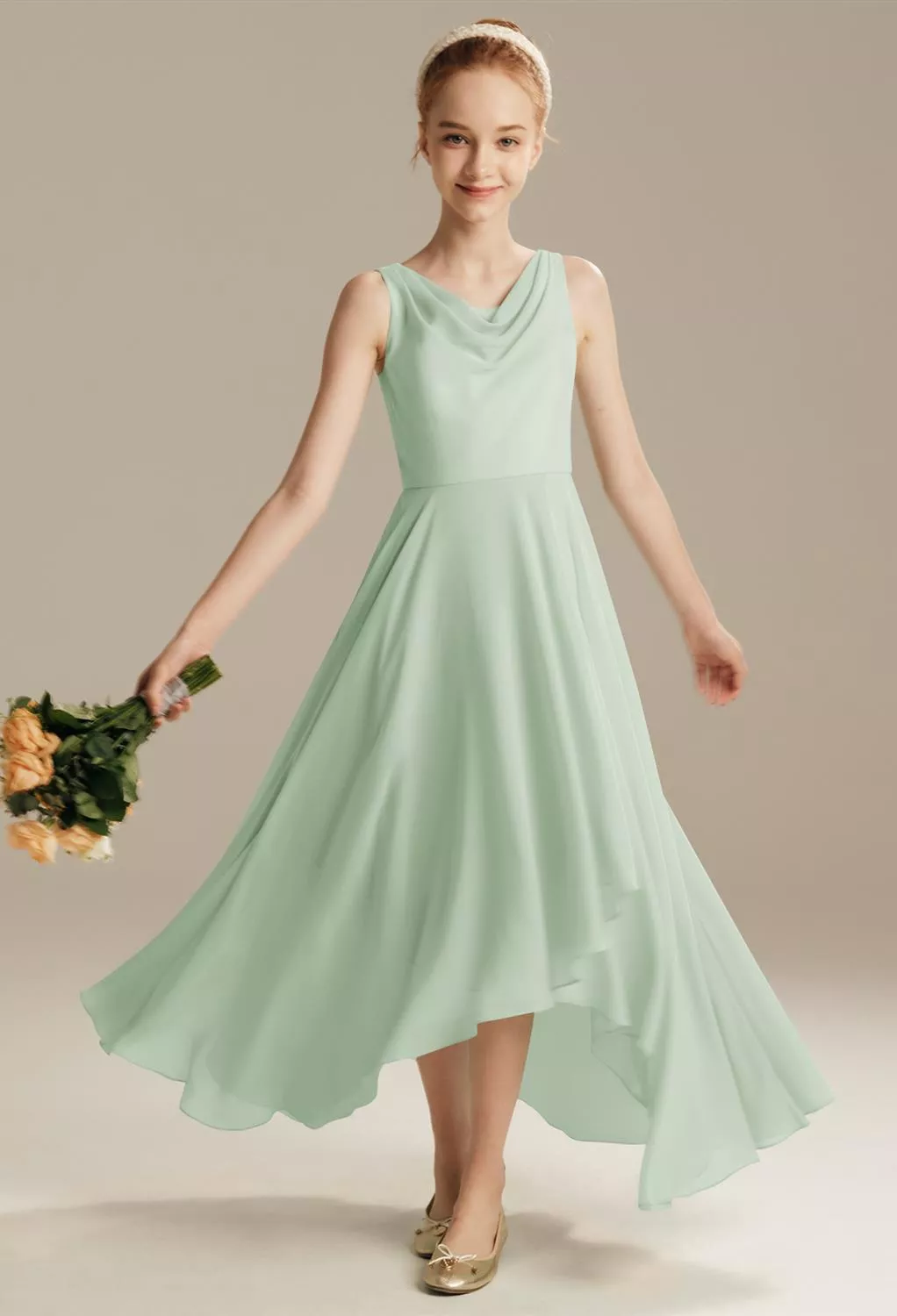Sage Green, Dusty Sage Junior Bridesmaid Dresses | AW.Bridal Australia