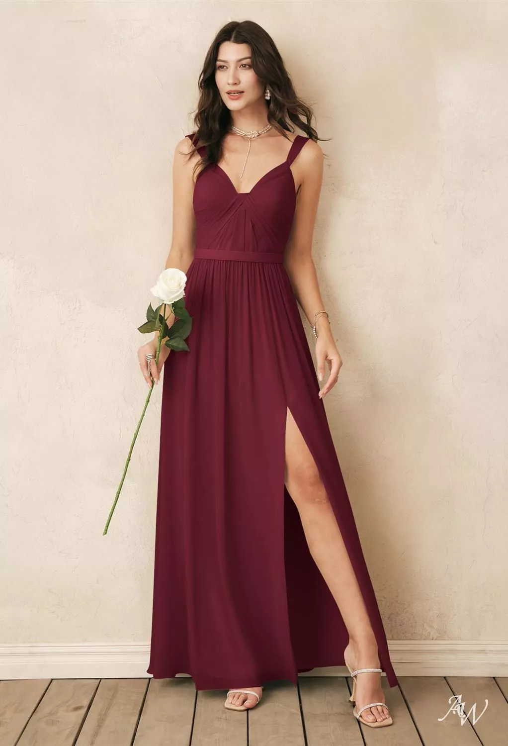 AW Lorene Burgundy Bridesmaid Dresses | AW.Bridal Australia