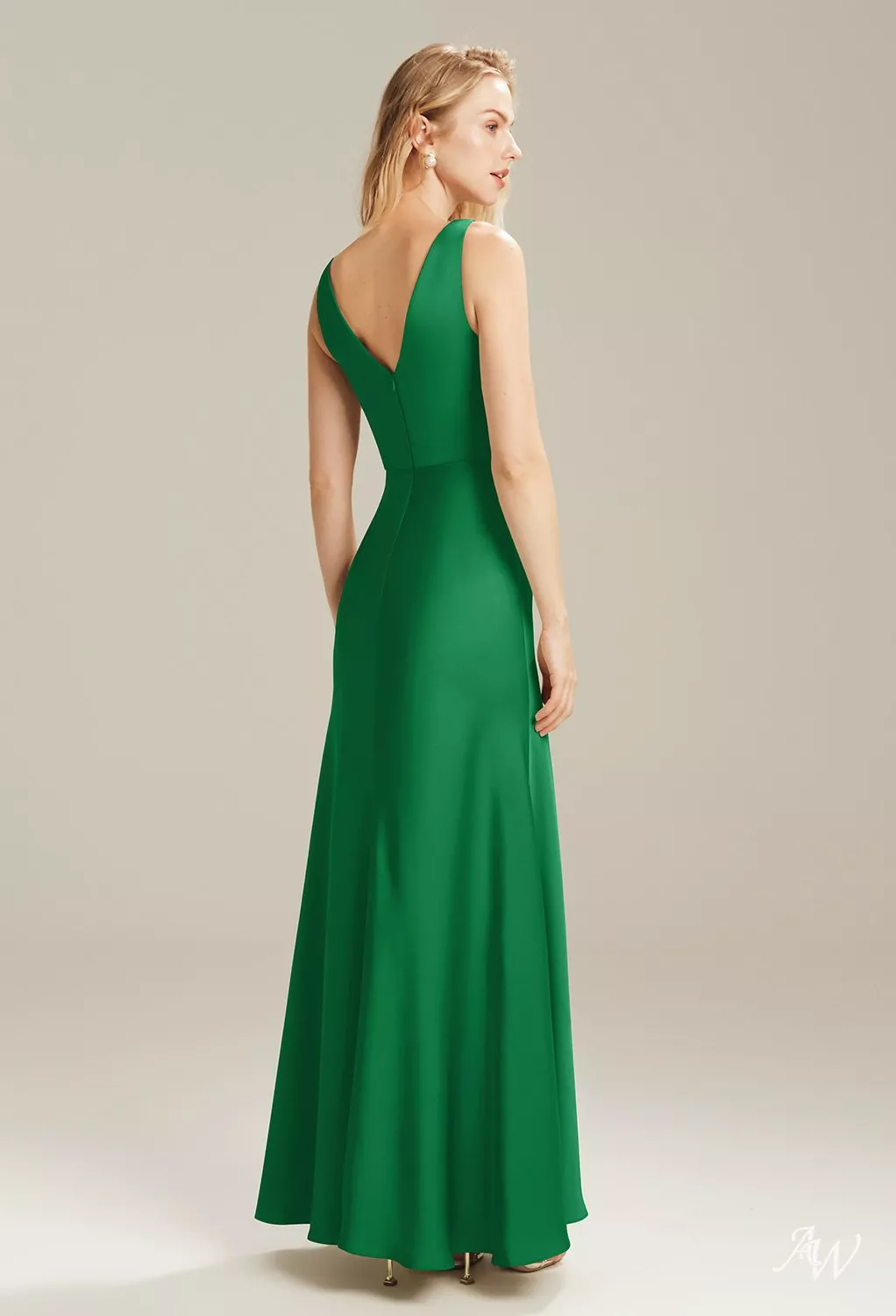 AW Giselle Satin Charmeuse Jolly Green Bridesmaid Dresses | AW.Bridal  Australia