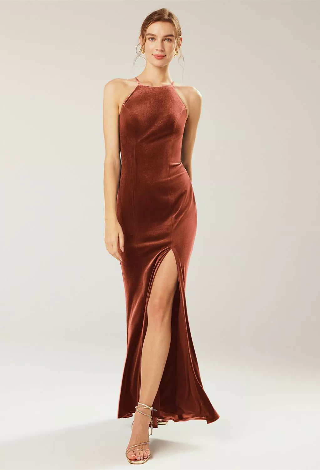 Burnt Orange, Velvet Bridesmaid Dresses | AW.Bridal Australia