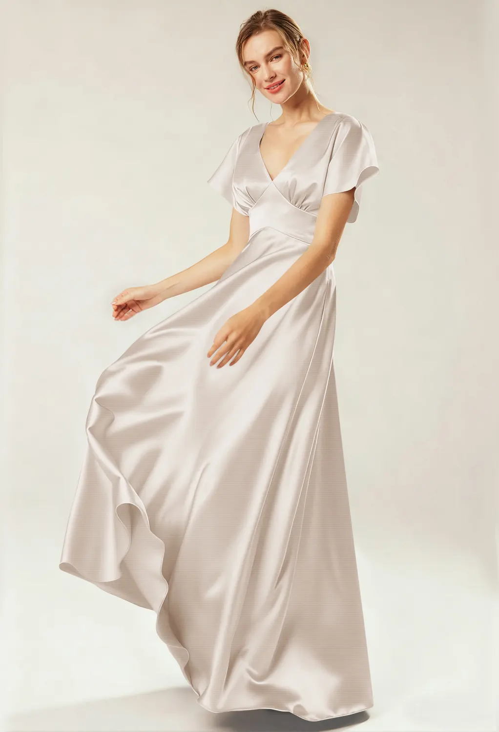 Oyster White Maternity Bridesmaid Dresses | AW.Bridal Australia