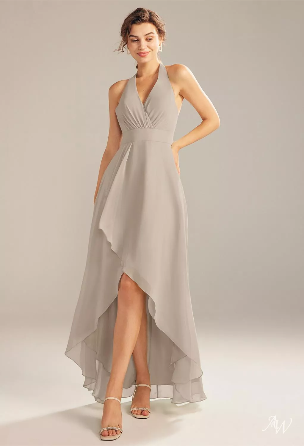 athena bridesmaid dress AW Taupe Dresses back halter neck design miniature figure Plus Size Blue Dresses Color:Red Plaid