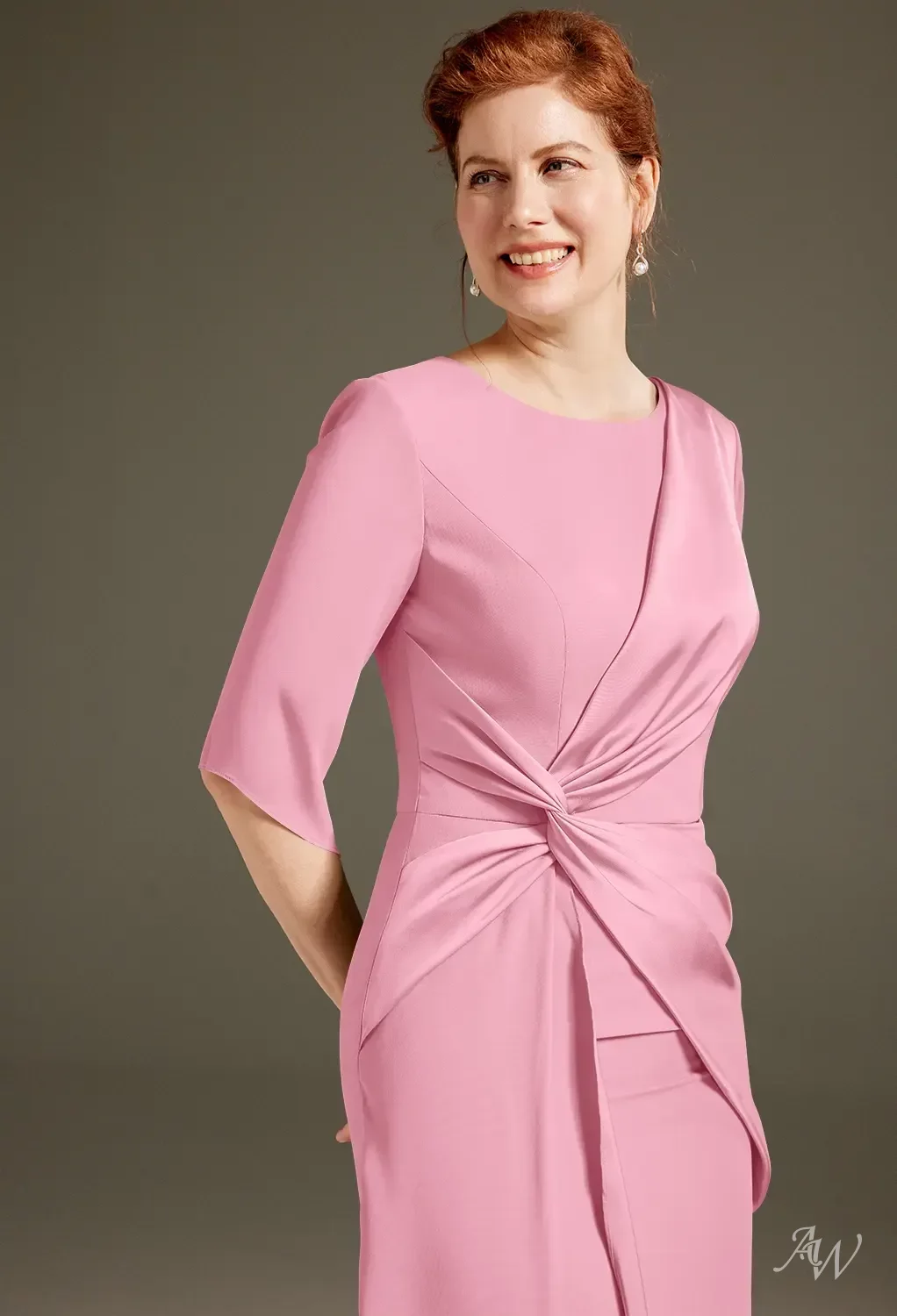 coral pink mother of the bride dress Coral Pink Lace Cap Sleeve Mother of the Bride Dress  Modsele