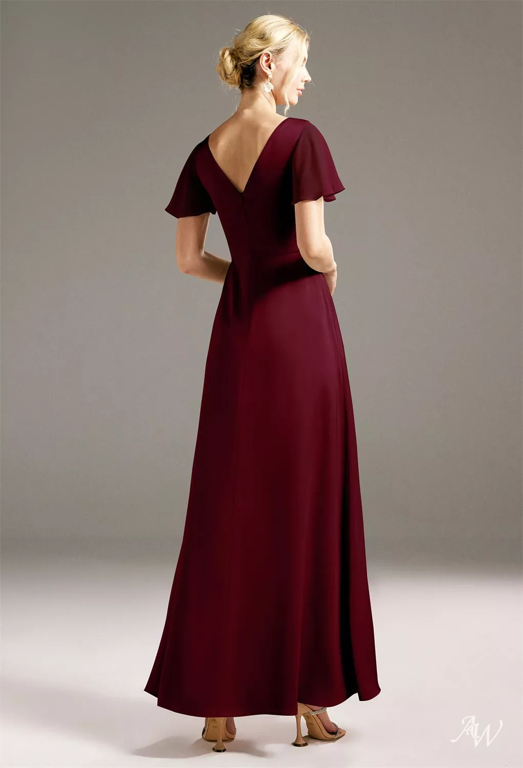 claret bridesmaid dresses AW Linn Deep Claret Bridesmaid Dresses