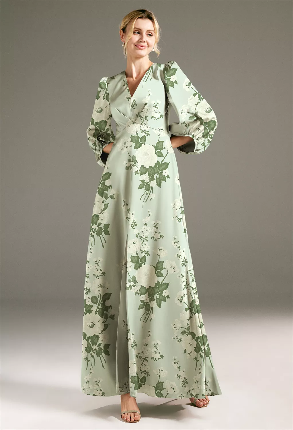 green emerald velvet dress Kate Mesh Custom Maternity Photoshoot Gowns