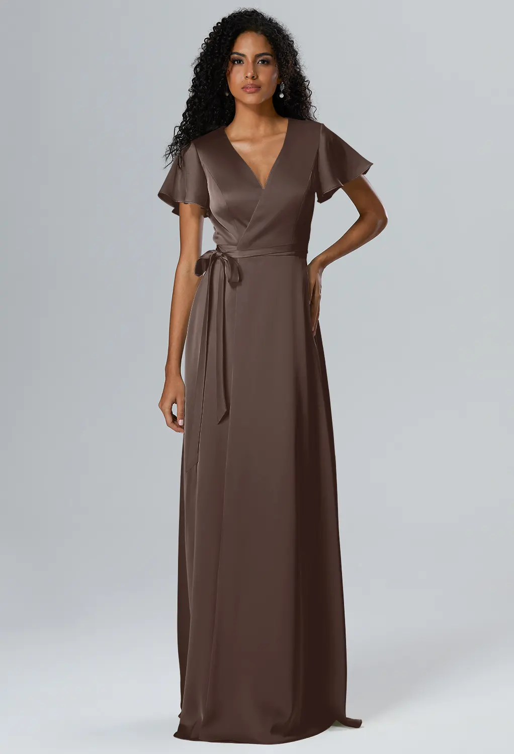 brown maternity bridesmaid dresses Maternity Madeline Convertible Chiffon Dress