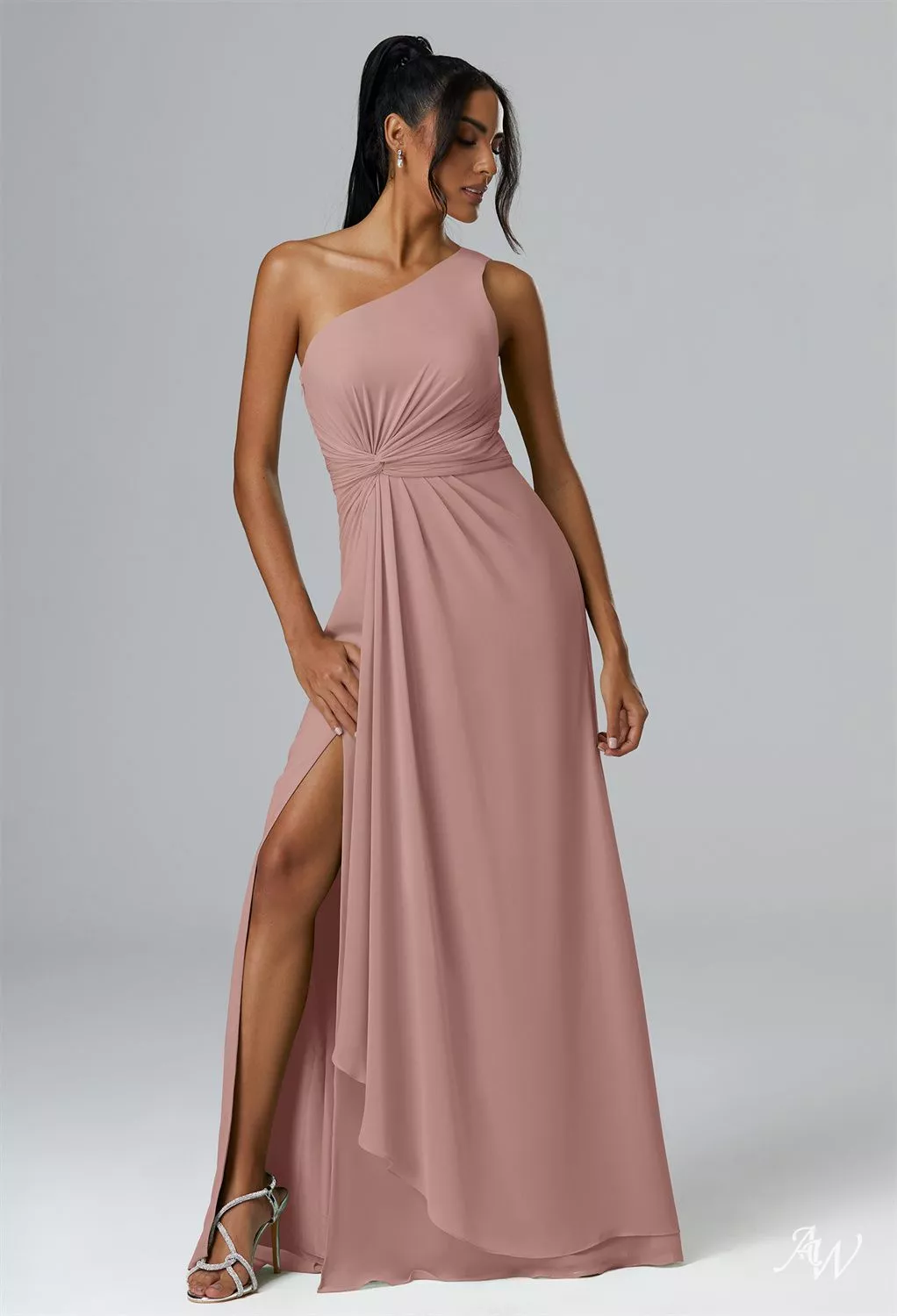 dusty rose bridesmaid dresses australia AW Peppermint plus a modest slit. Style Season Description: Final Sale Plus Size Size:8 US