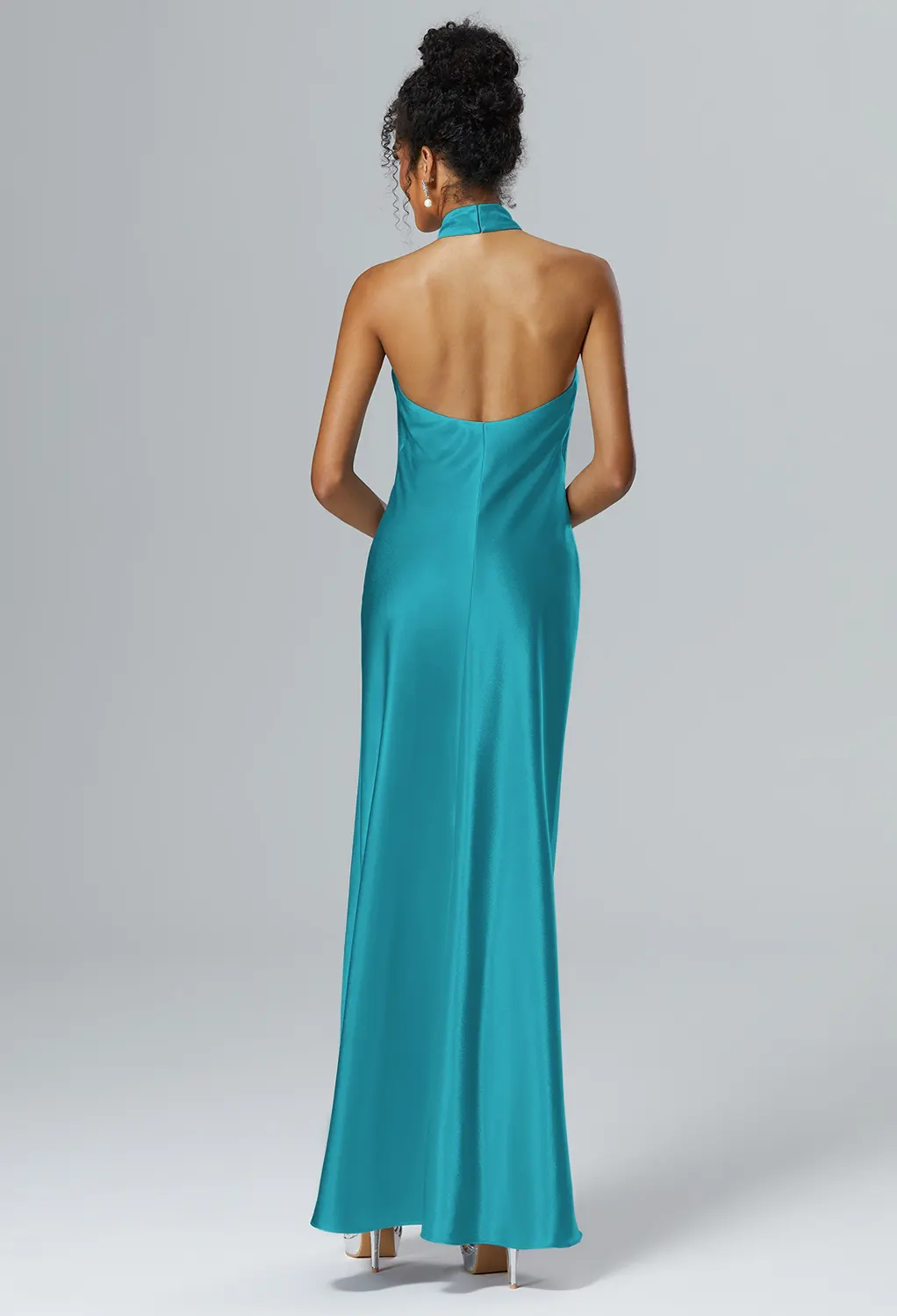 teal bridesmaid dresses australia Lexxi Crossover Gathered Waist Maxi Dress Tiffany Blue