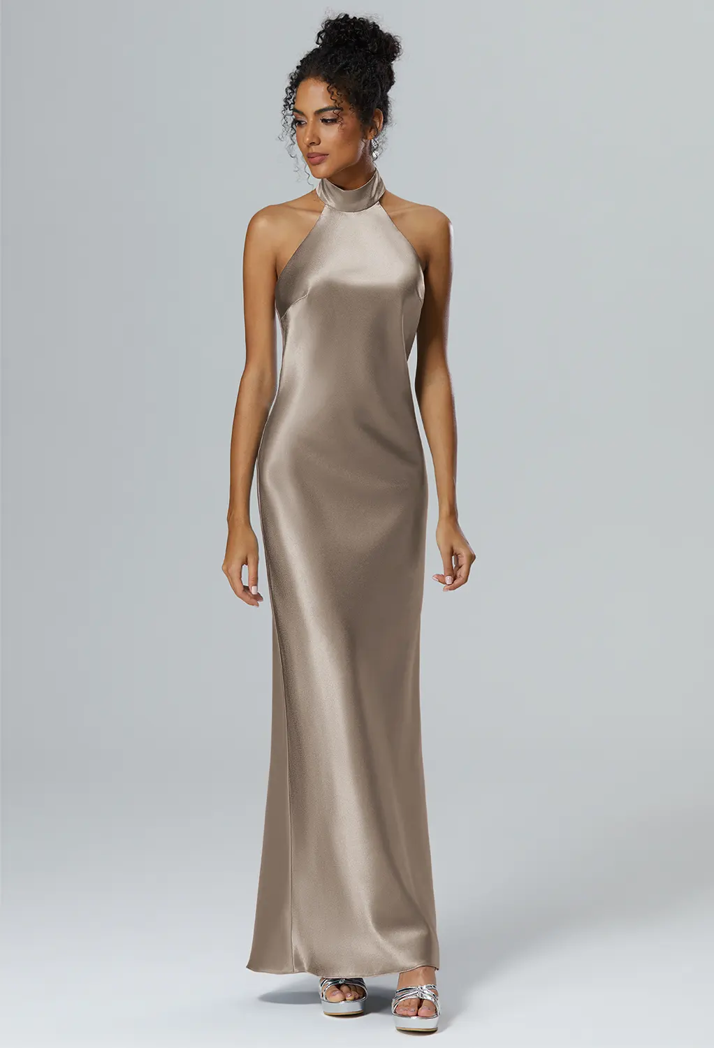 mami beaded halter neck maxi dress Pearl Halter Neck Bead Maxi Dress