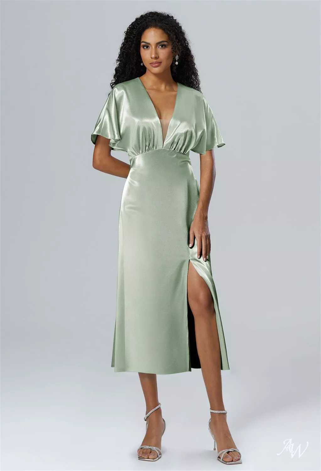 emerald green fancy dress Goddiva Off The Shoulder Draped Sleeve Maxi Dress