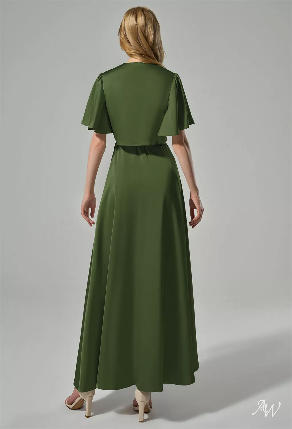 alexa dress green Green Floral Alexa Midi Dress main image 1