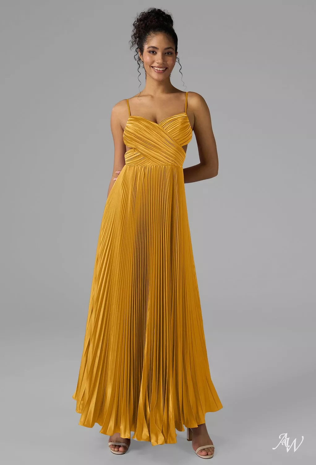 AW Chantelle Satin Charmeuse Mango Bridesmaid Dresses