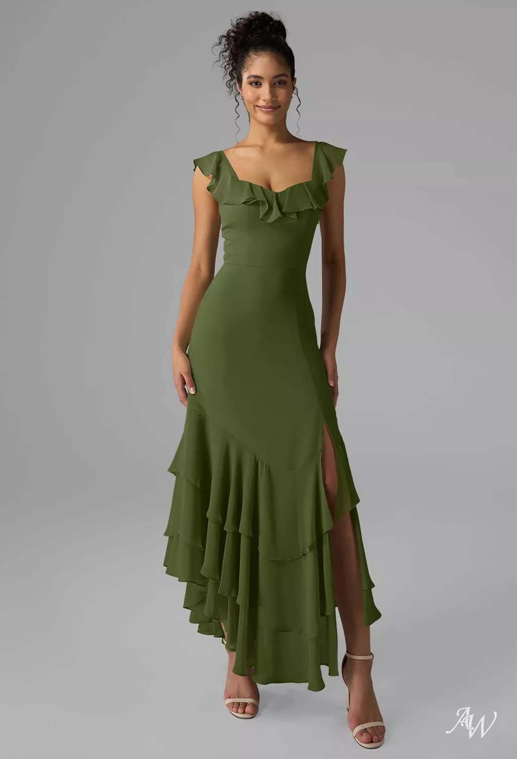 olive green bridesmaid dresses australia Classic Slip Olive main image 0