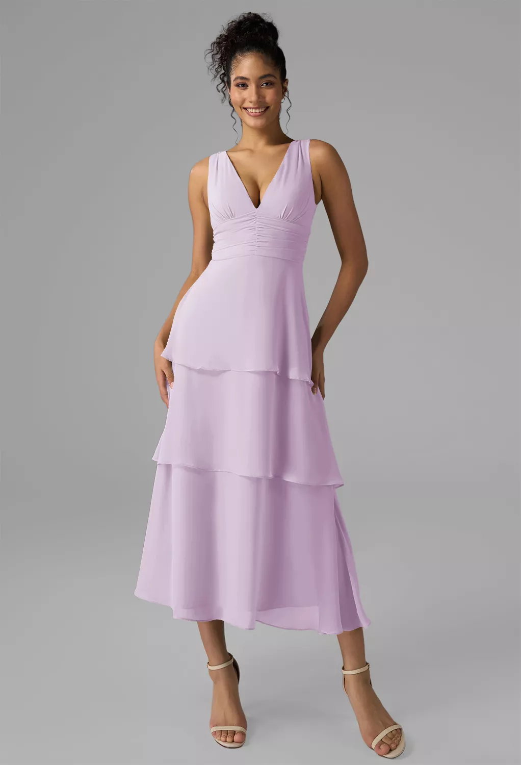 lilac black tie dress Velvet Long Sleeve Shift Dress main image 1