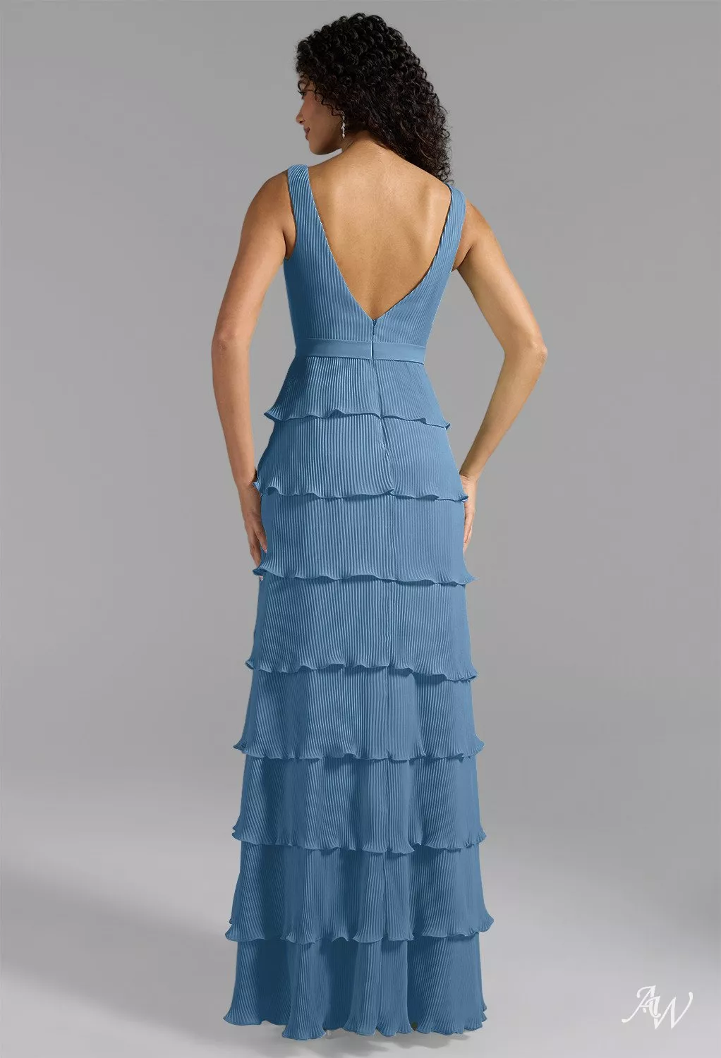 AW Leanne Dusty Blue Bridesmaid Dresses