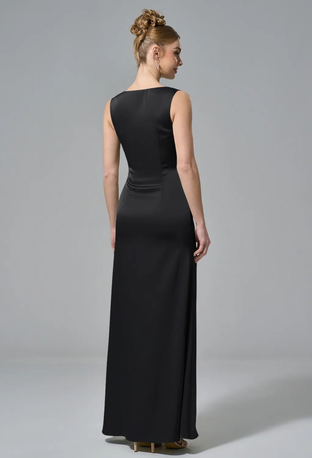 Black Metallic, Black Satin Bridesmaid Dresses | AW.Bridal Australia