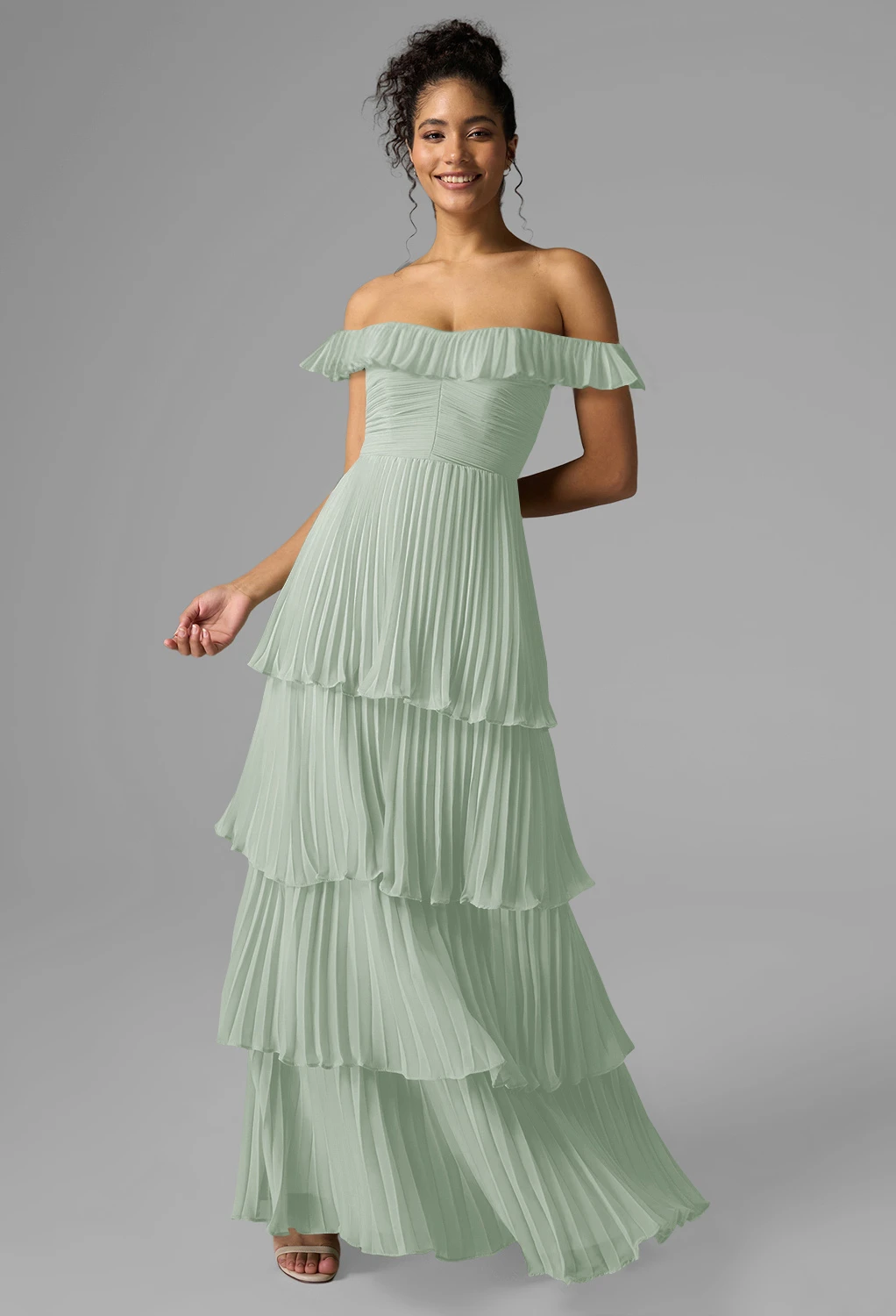 green maxi dress sleeveless Classic Elegance Emerald Chiffon Mock Neck | Womens | X-Small | 100% Polyester | Lulus | Homecoming | Holiday ExcludeMeFromAds main image 1