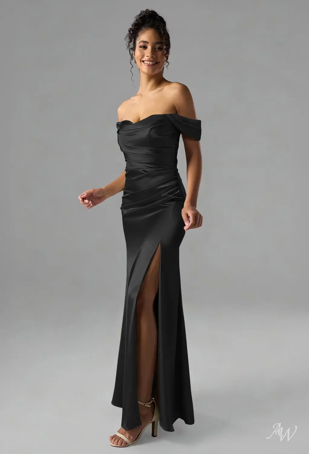 who usually buys the bridesmaid dresses Castor Stretch Satin Sexy Bridesmaid Dress