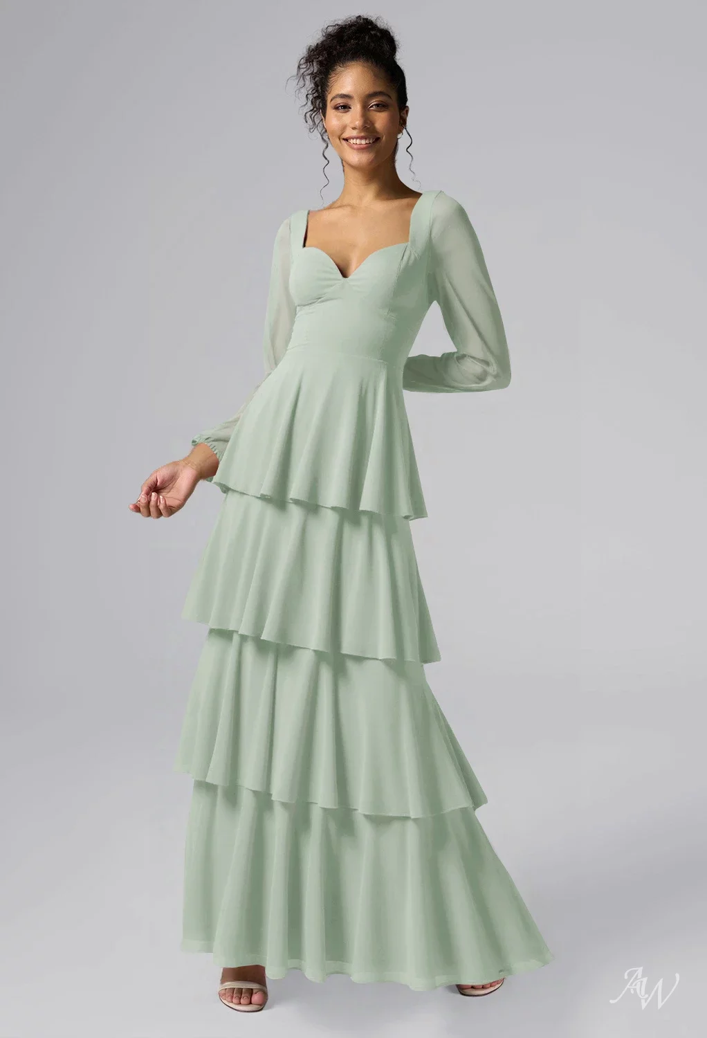 green emerald velvet dress Sweetheart Neckline Maxi Dress in Sage Green - 4