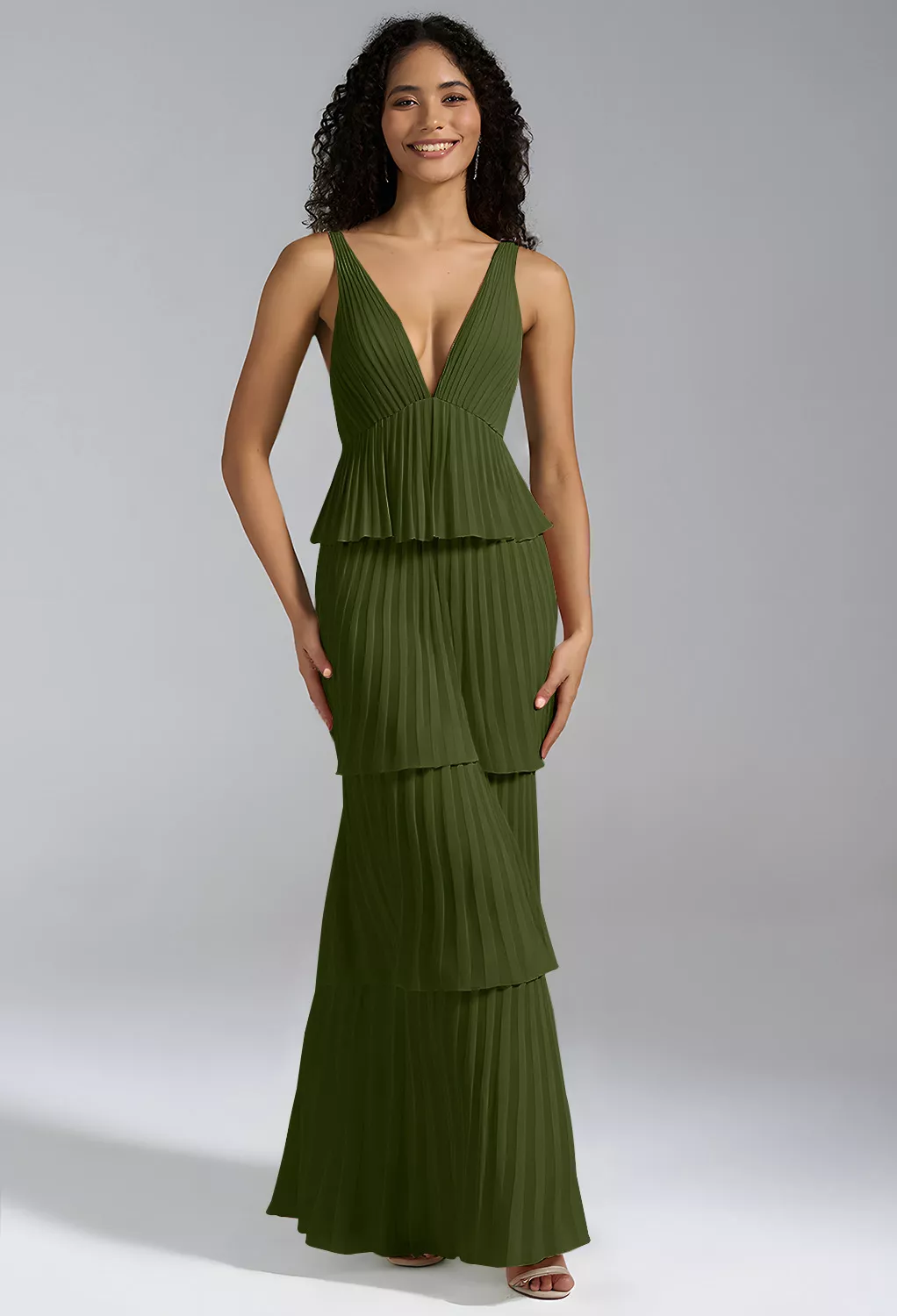 slim fit dress slacks Stella Maxi Dress (Green Emerald) 12AUS by Loreta main image 0
