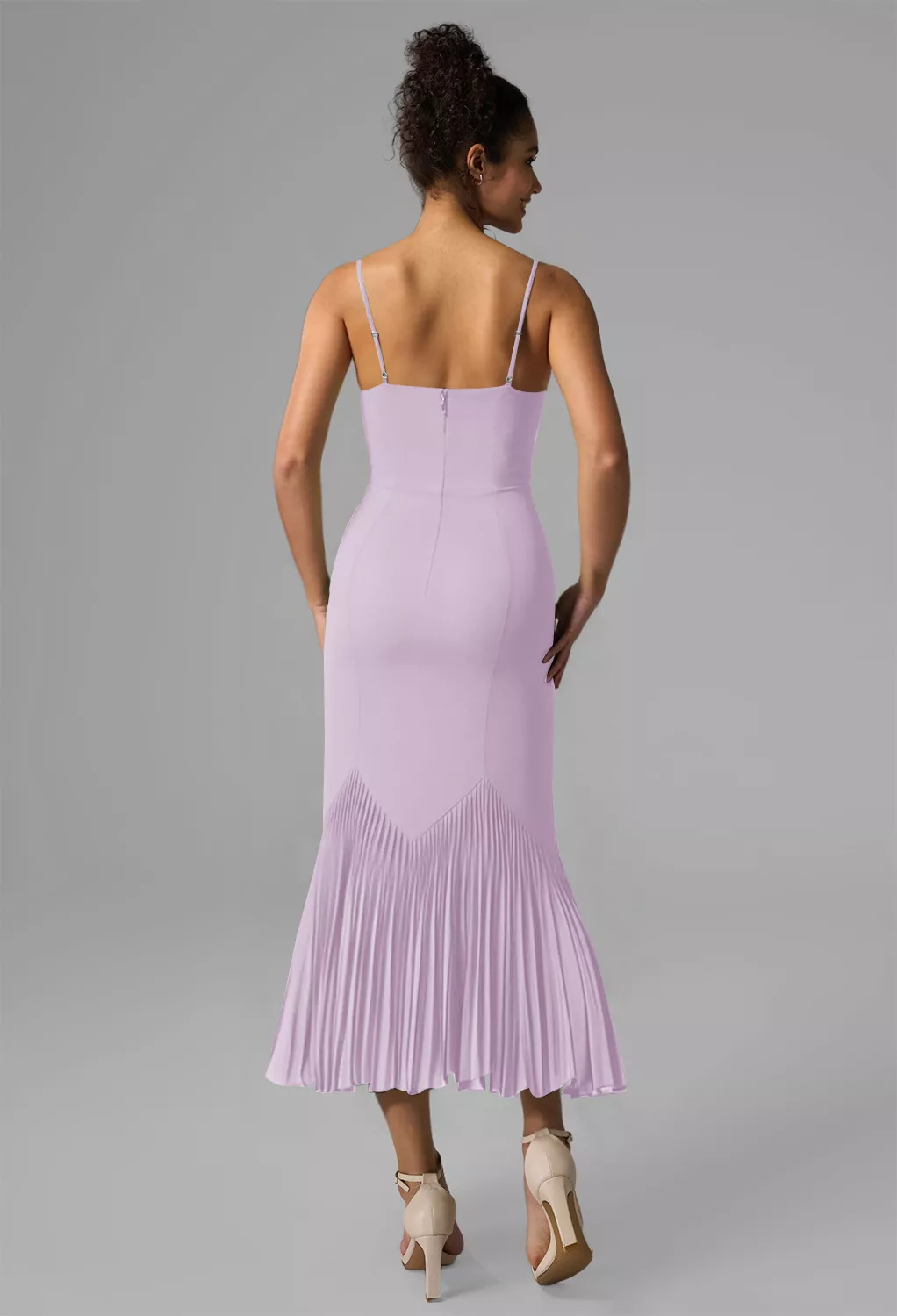 slim fit dress slacks Cecilia Lilac Midi Dress – Maison Safiyaa USA main image 1