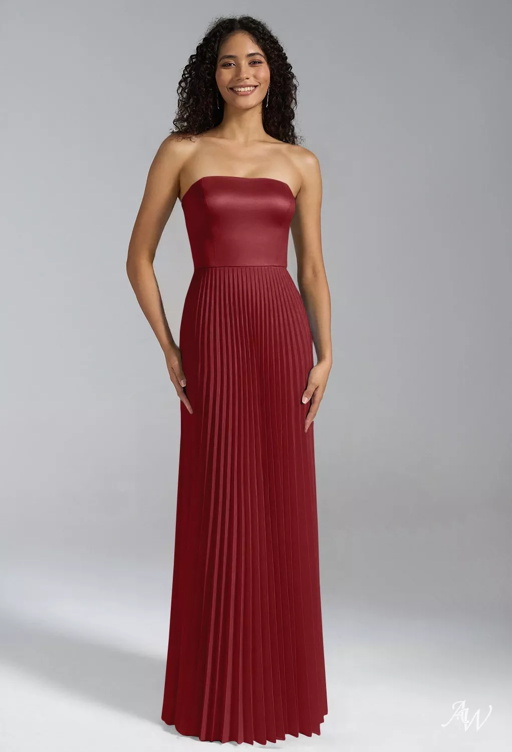 red hermione dress Ingrid II Gown S asymmetrical dress made of chiffon Underwater Wildflower SL Column Gown