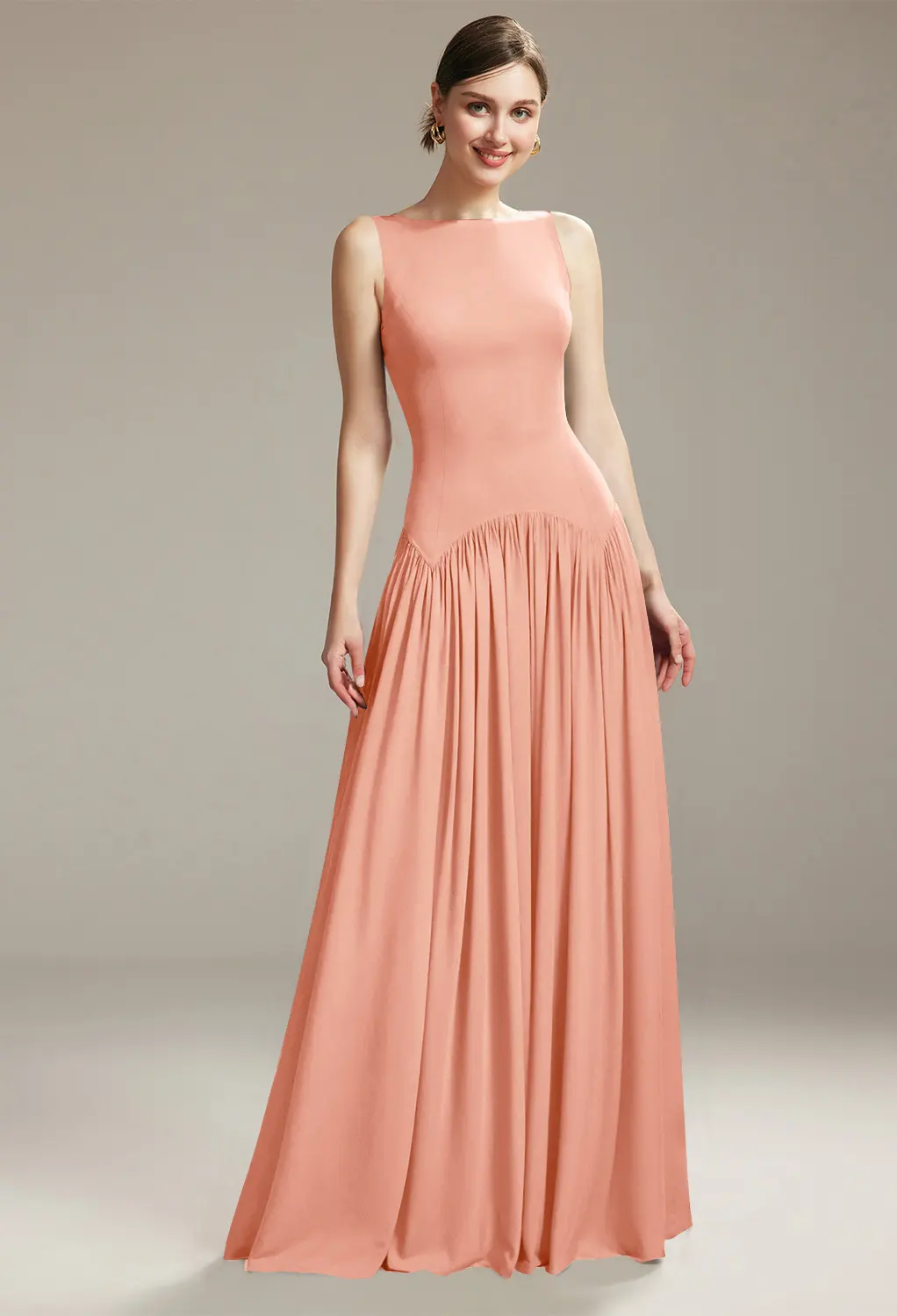 peach bridesmaid dresses australia Pink Size:46 Short