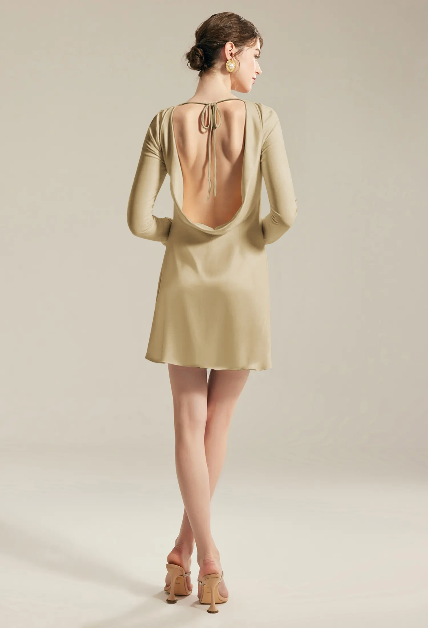 Light Gold Short Graduation Dresses | AW.Bridal Australia
