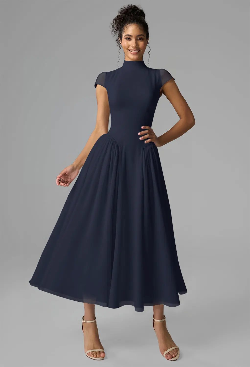 slim fit dress slacks A Line Sweetheart Neck Short Blue Prom Dresses, Blue Homecoming Dress, –  Shiny Party main image 0