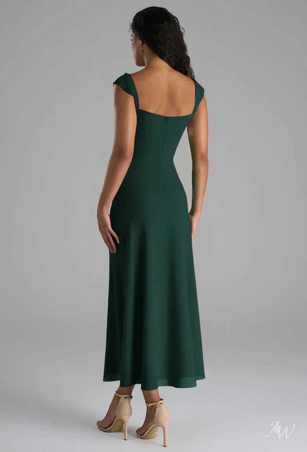 green emerald velvet dress JEMILA