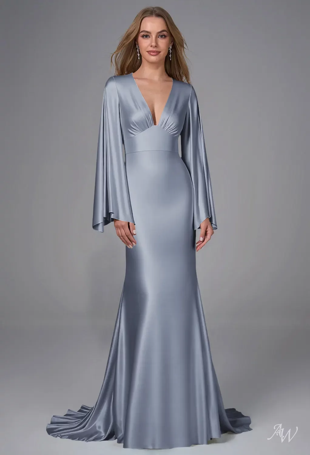 AW Octaviana Dusty Blue Bridesmaid Dresses | AW.Bridal Australia