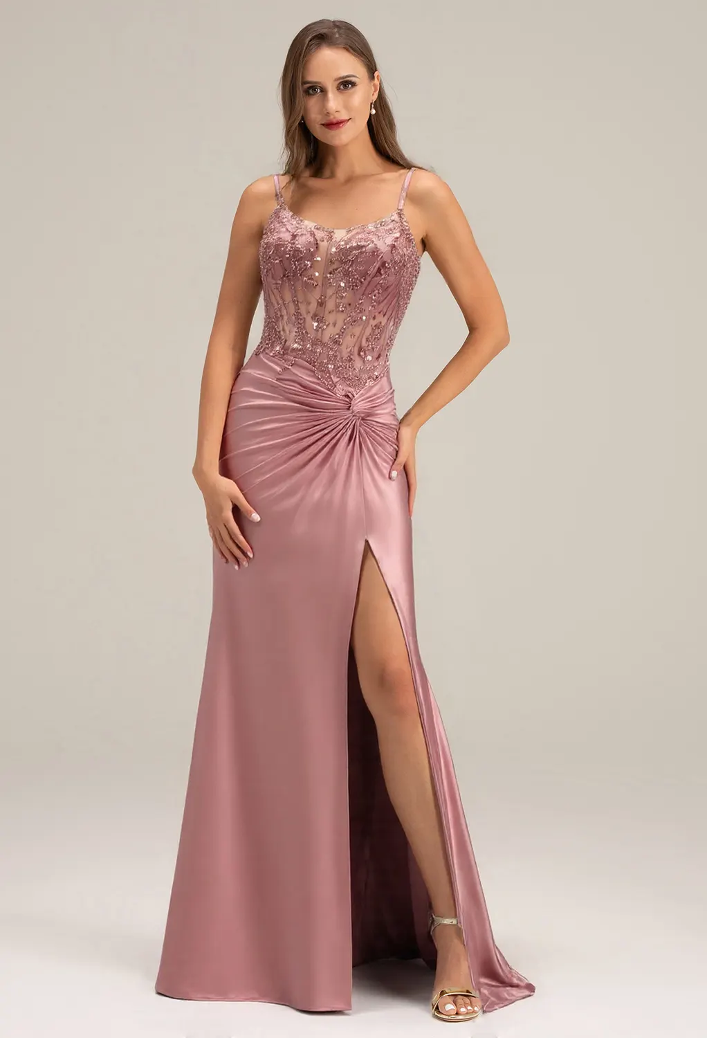 plum elegant dress Ladivine CC471 Elegant Embellished A-line Ballgown Plum / 16