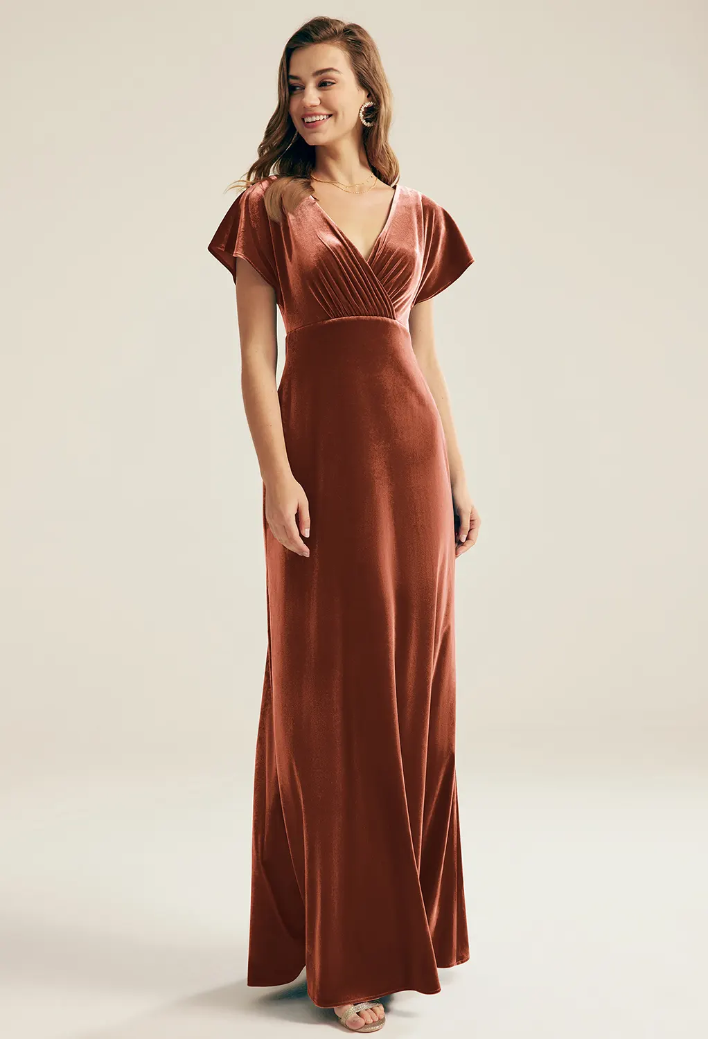 Burnt Orange Plus Size Dresses | AW.Bridal