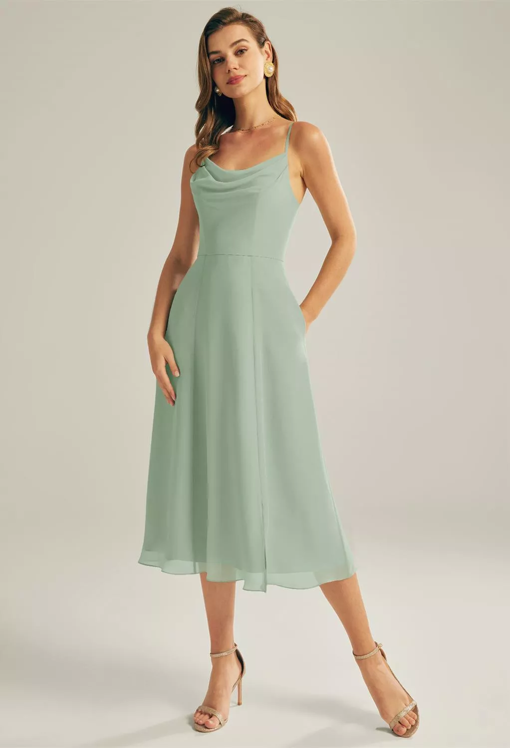 Sage Green Beach Wedding Guest Dresses | AW.Bridal