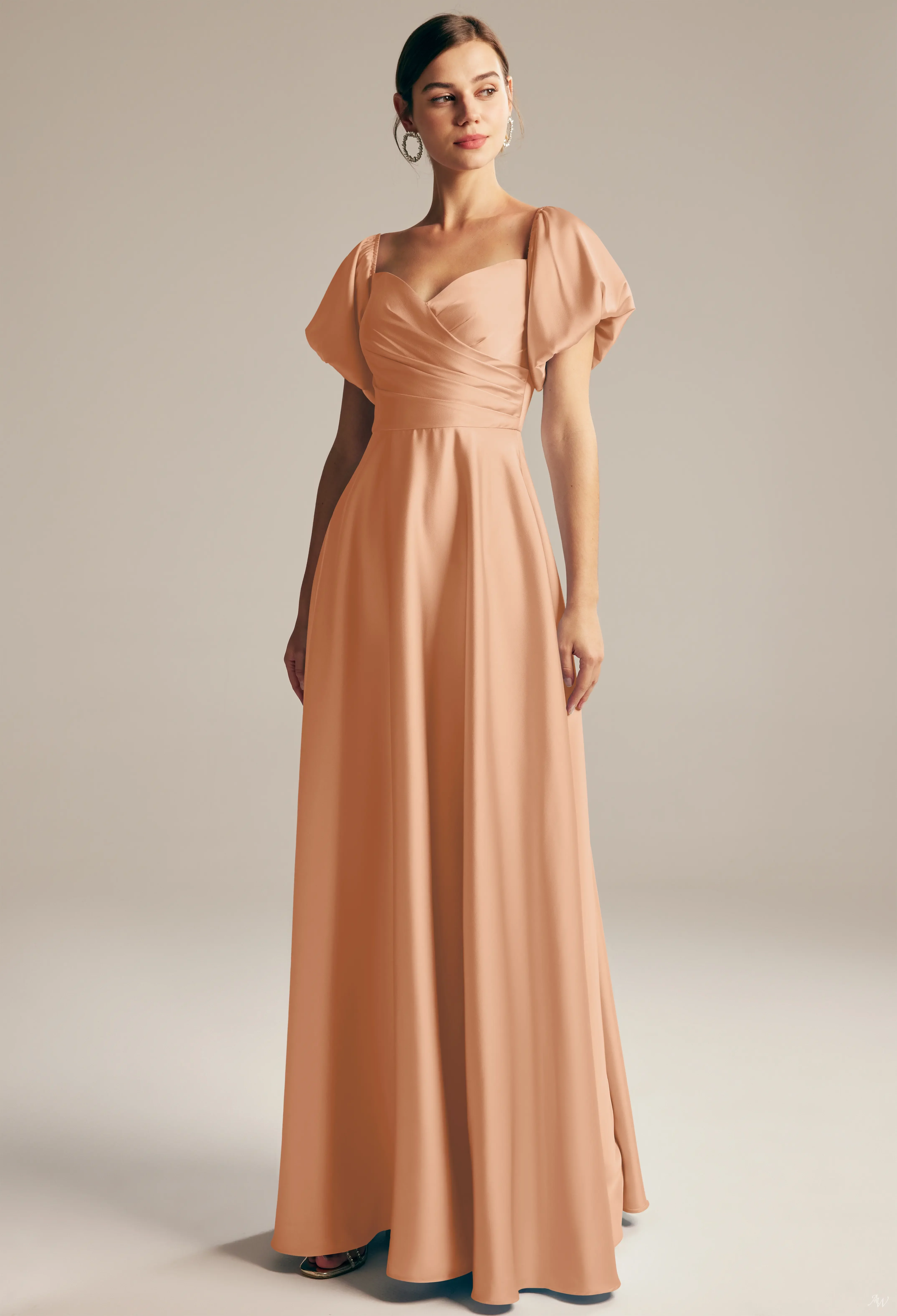 AW Dey Dress, Hunter Green Crystal Satin Satin Charmeuse Stretch Satin  Floor Length Sweetheart Neckline Bridesmaid Dresses | AW.Bridal