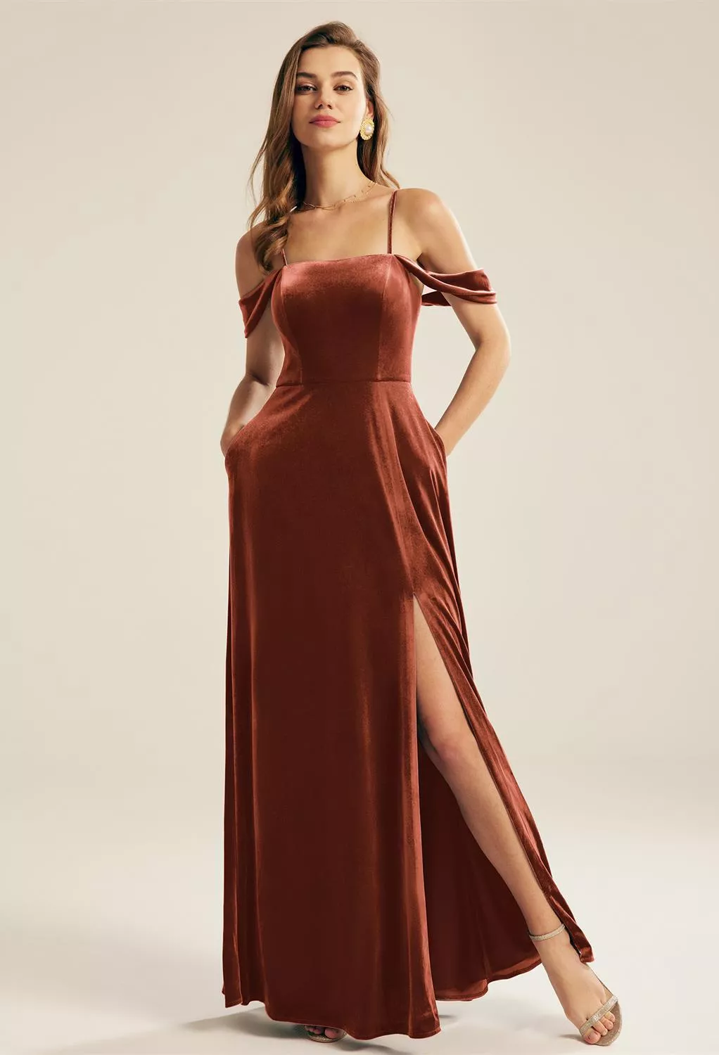 Burnt Orange Plus Size Dresses | AW.Bridal