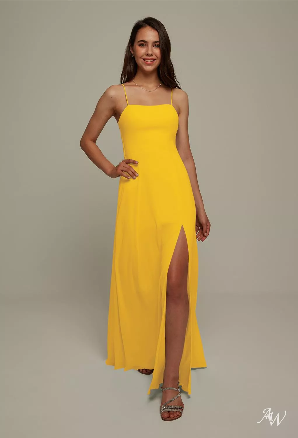 AW Bey Mustard Yellow Bridesmaid Dresses | AW.Bridal Germany