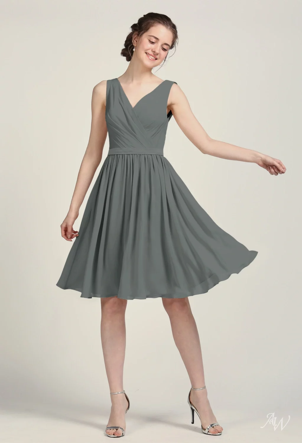 AW Vivien Steel Gray Bridesmaid Dresses | AW.Bridal Germany
