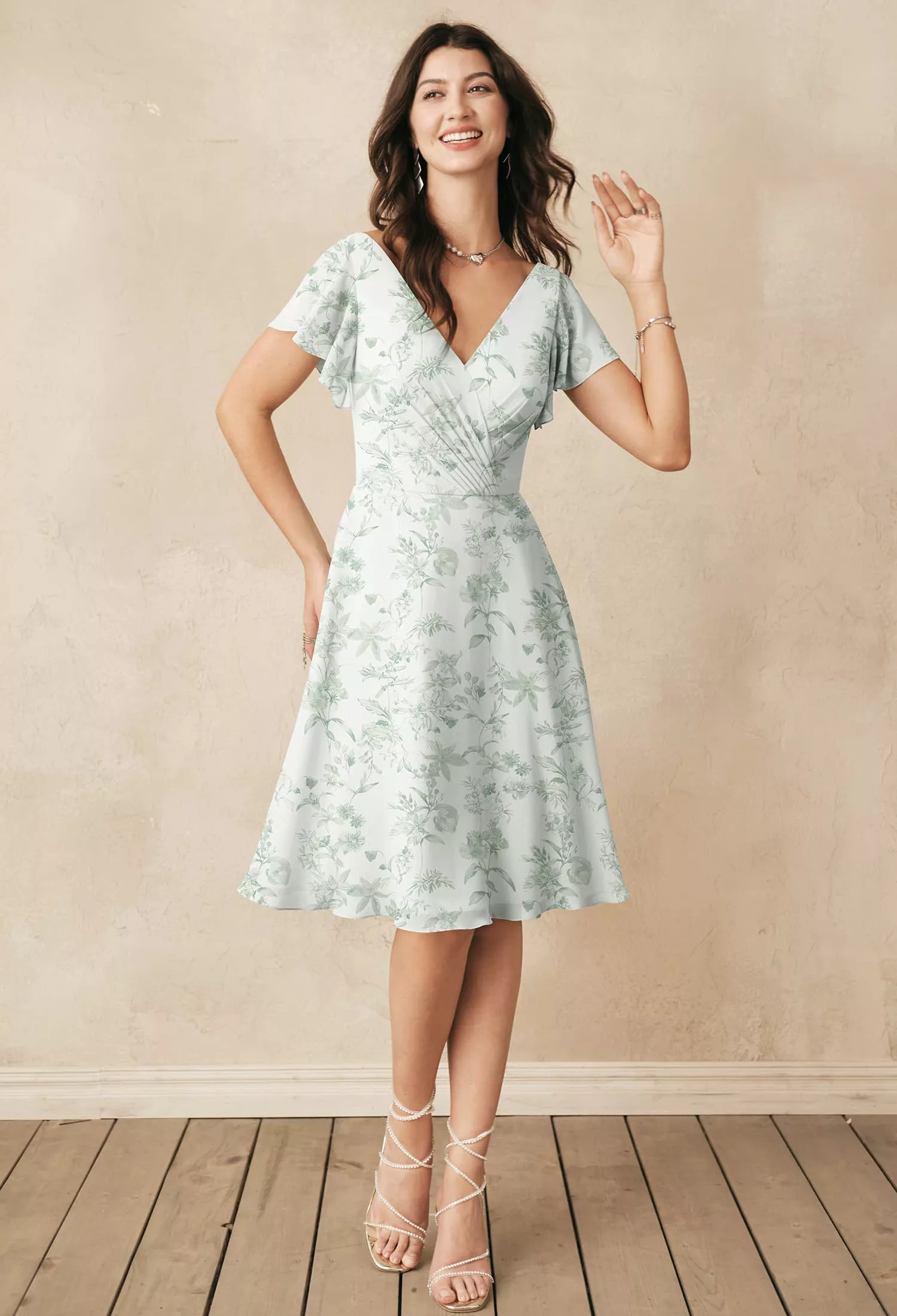 green emerald velvet dress Zapaka Women Simple White Graduation Dress A-Line Short Engagement Party Dress, White / S main image 1